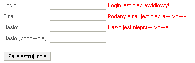 formularz rejestracyjny na wykopie